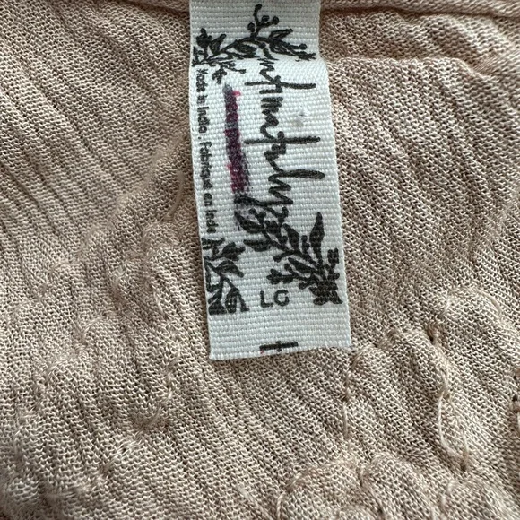 Free People Waiting For You Embellishing Beaded Tan Cami Cowl Neck Adjustable L - Picture 8 of 16